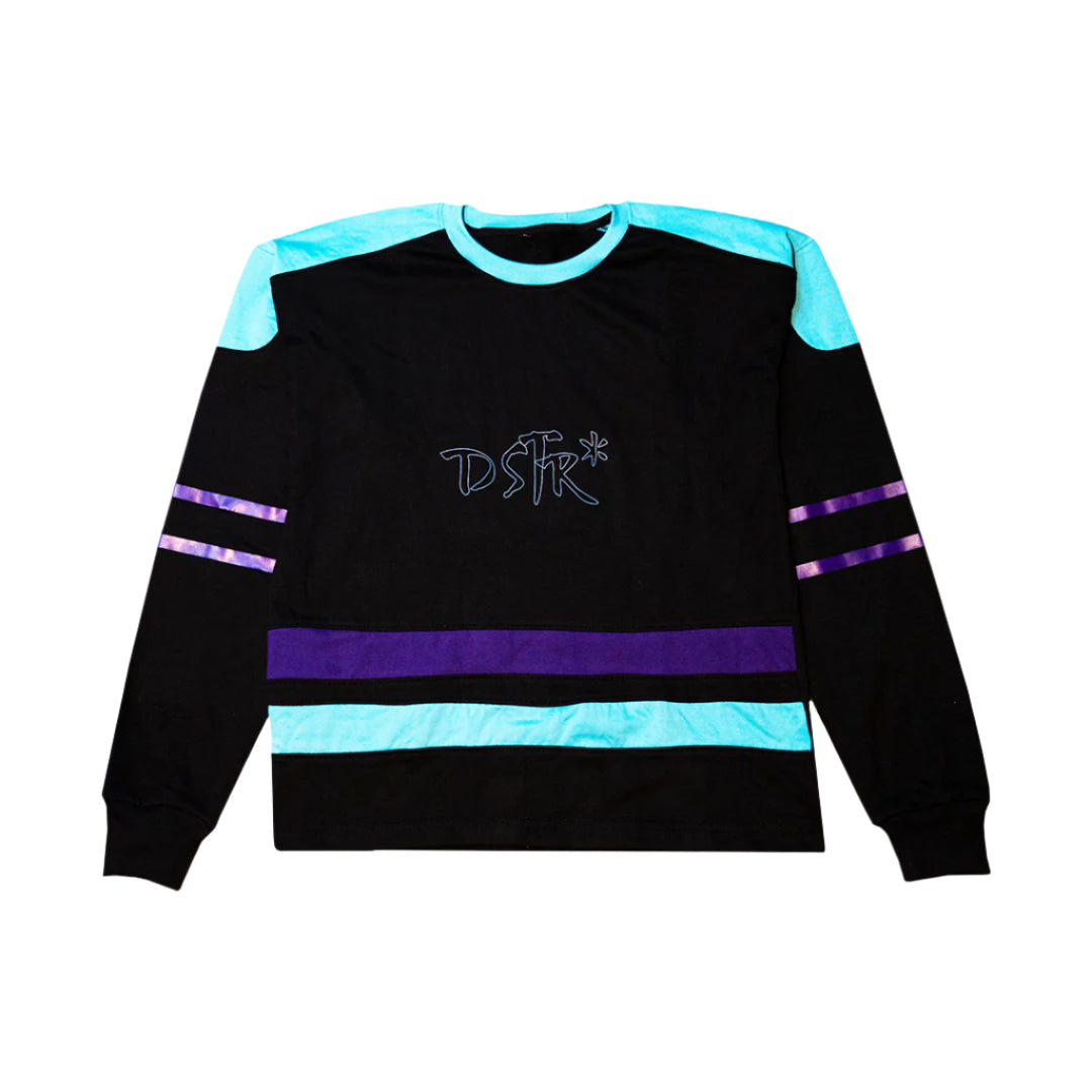 3-Tone Long-Sleeve (Black, Neon/Purple)