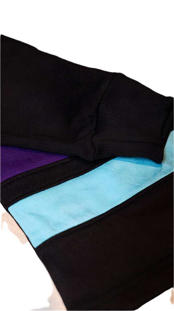 3-Tone Long-Sleeve (Black, Neon/Purple)